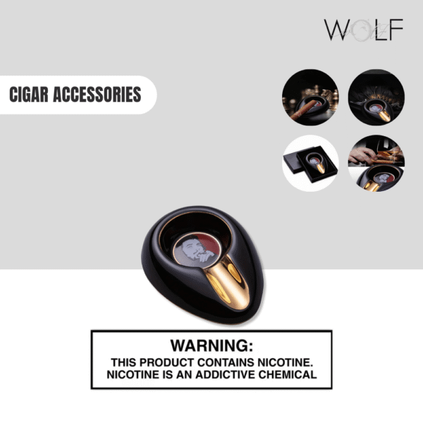 Elegant Oval-Shaped Cigar Ashtray