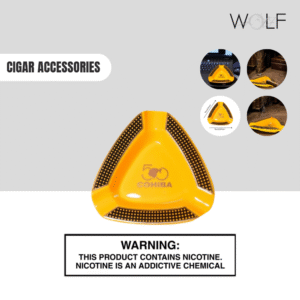 Luxurious Ceramic Cigar Ashtray | Yellow & Black