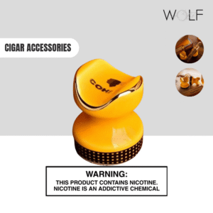 Yellow Black Ceramic Cigar Holder Cigar
