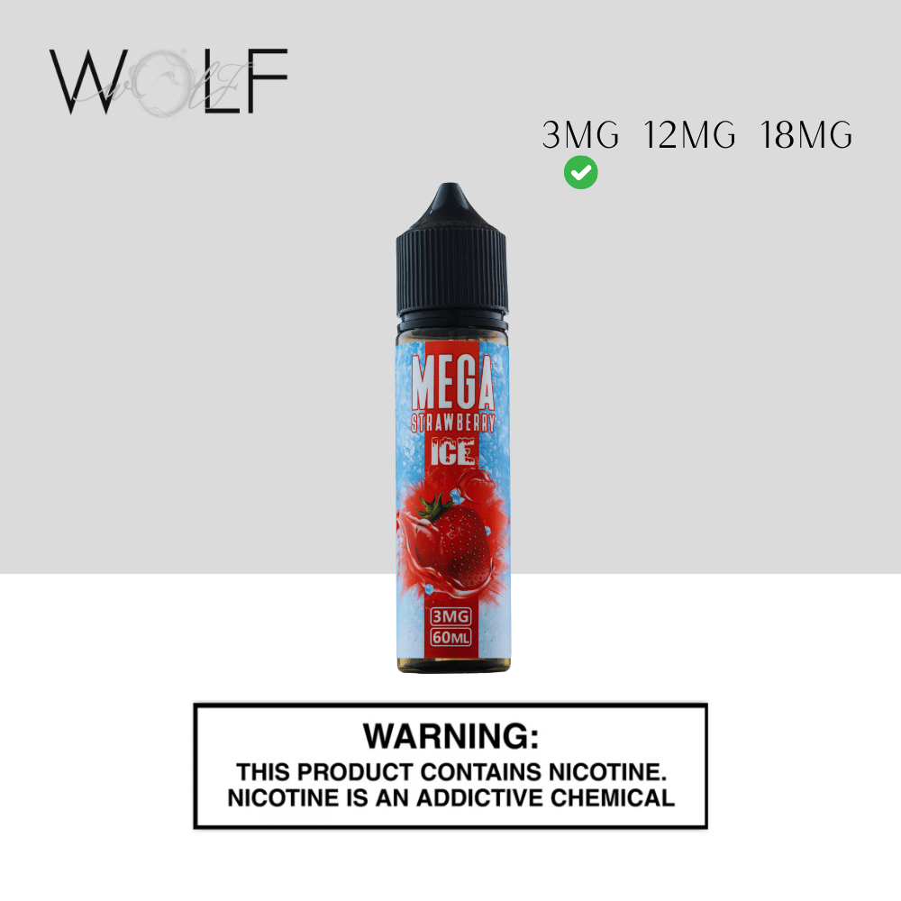 MEGA 50ML 3MG STRAWBERRY ICE 1 MEGA 50ML 3MG STRAWBERRY ICE - Wolf